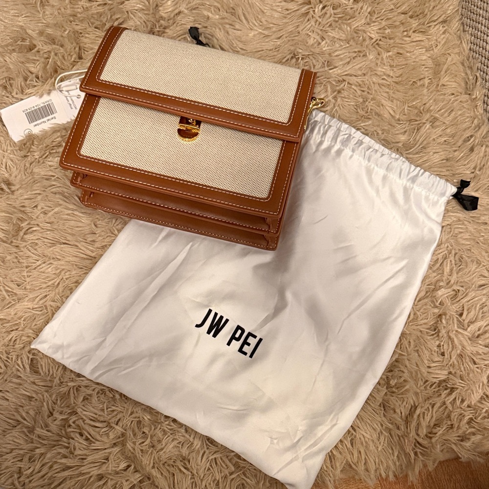 JW PEI Tan and Cream Shoulder Bag